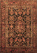 Machine Washable Persian Brown Traditional Rug, wshtr610brn