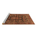 Sideview of Machine Washable Persian Brown Traditional Rug, wshtr610brn