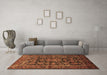 Machine Washable Persian Brown Traditional Rug in a Living Room,, wshtr610brn