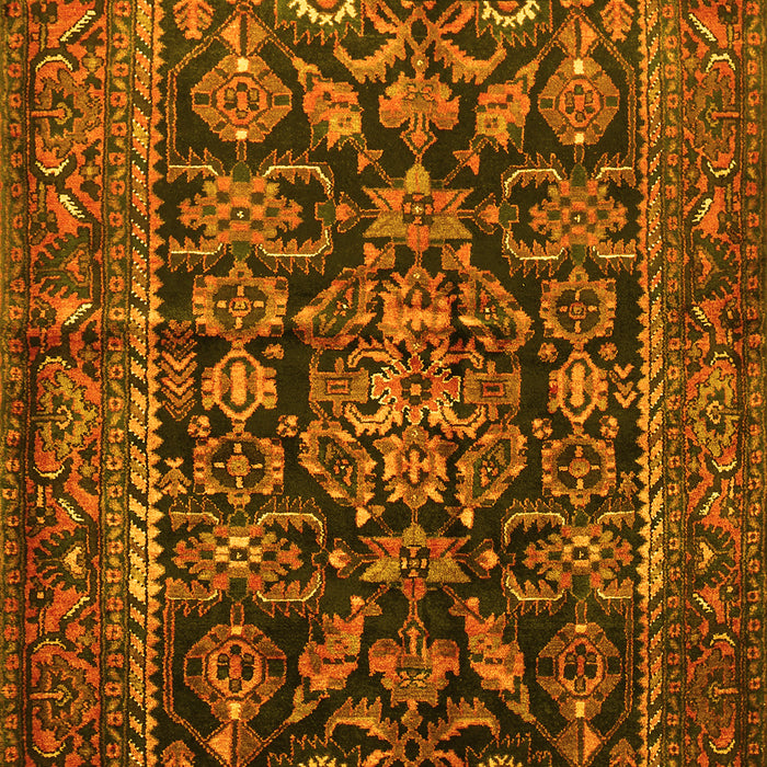 Machine Washable Persian Yellow Traditional Rug, wshtr610yw