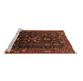 Sideview of Machine Washable Persian Brown Traditional Rug, wshtr611brn