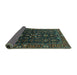 Sideview of Persian Turquoise Traditional Rug, tr611turq