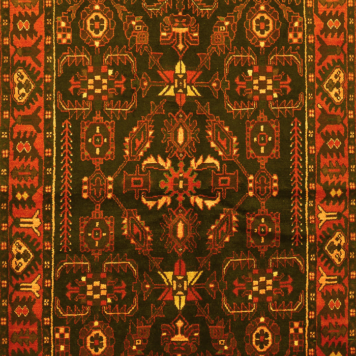 Machine Washable Persian Yellow Traditional Rug, wshtr611yw