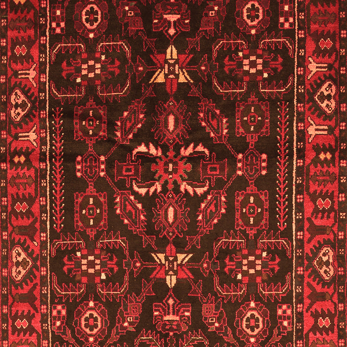 Serging Thickness of Machine Washable Persian Orange Traditional Area Rugs, wshtr611org