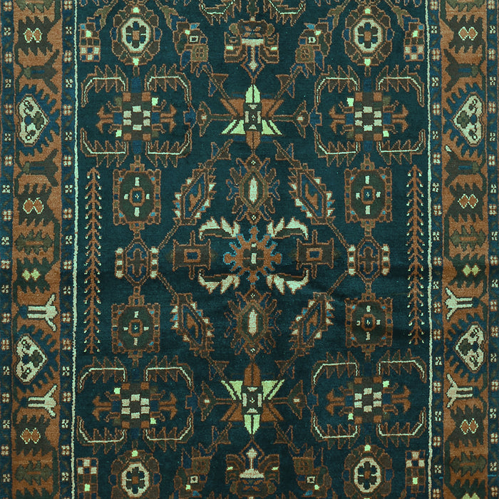 Machine Washable Persian Turquoise Traditional Area Rugs, wshtr611turq