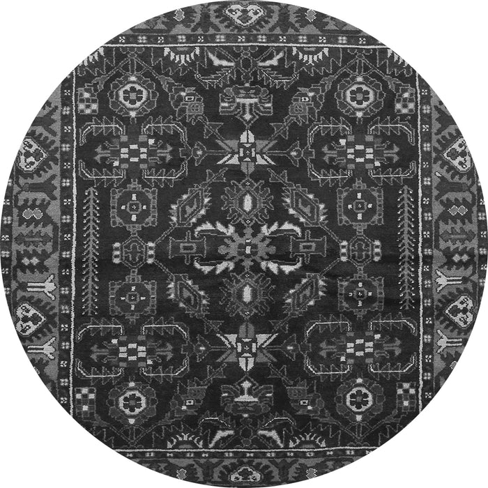 Machine Washable Persian Gray Traditional Rug, wshtr611gry