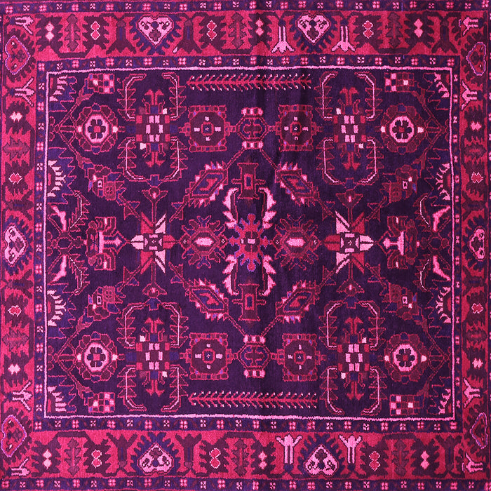 Square Persian Pink Traditional Rug, tr611pnk