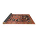 Sideview of Traditional Saffron Red Persian Rug, tr612