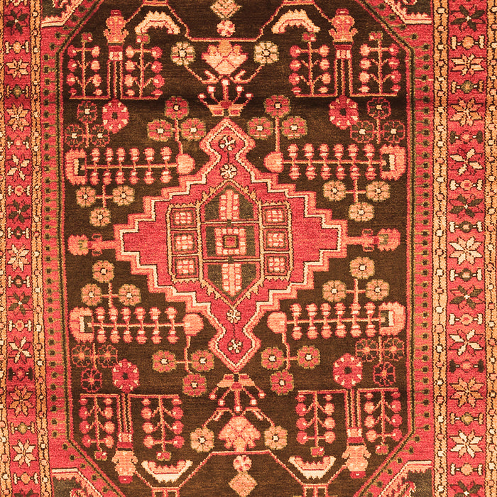 Serging Thickness of Machine Washable Persian Orange Traditional Area Rugs, wshtr612org