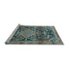 Sideview of Machine Washable Persian Light Blue Traditional Rug, wshtr612lblu