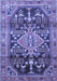 Machine Washable Persian Blue Traditional Rug, wshtr612blu