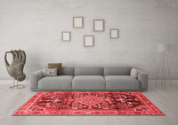 Machine Washable Persian Red Traditional Rug, wshtr612red