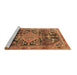 Sideview of Machine Washable Persian Brown Traditional Rug, wshtr612brn