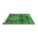 Sideview of Machine Washable Persian Emerald Green Traditional Area Rugs, wshtr612emgrn