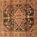 Square Persian Brown Traditional Rug, tr612brn