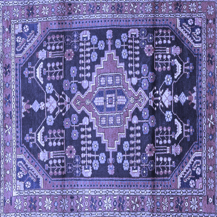 Square Persian Blue Traditional Rug, tr612blu