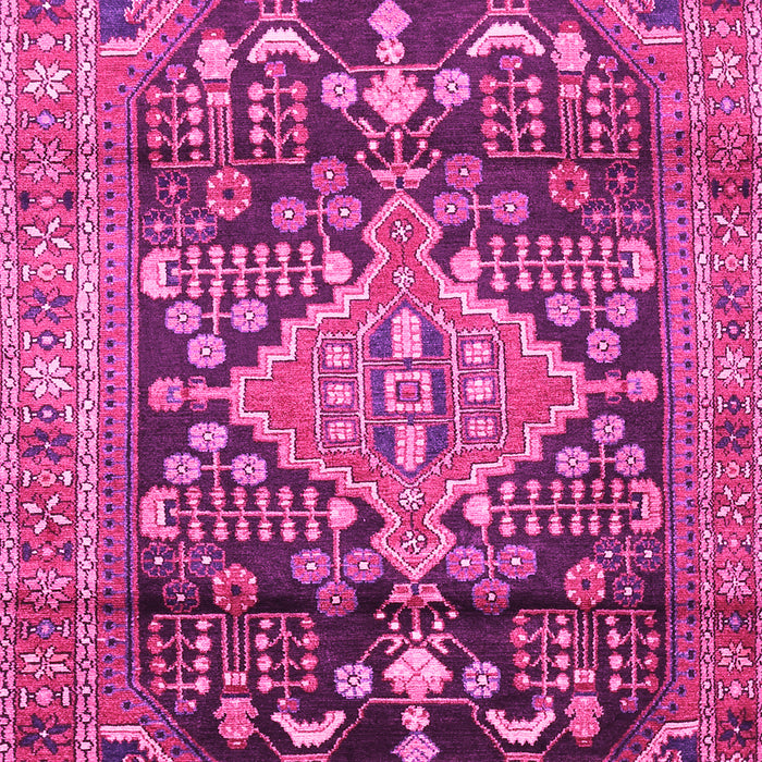 Machine Washable Persian Pink Traditional Rug, wshtr612pnk