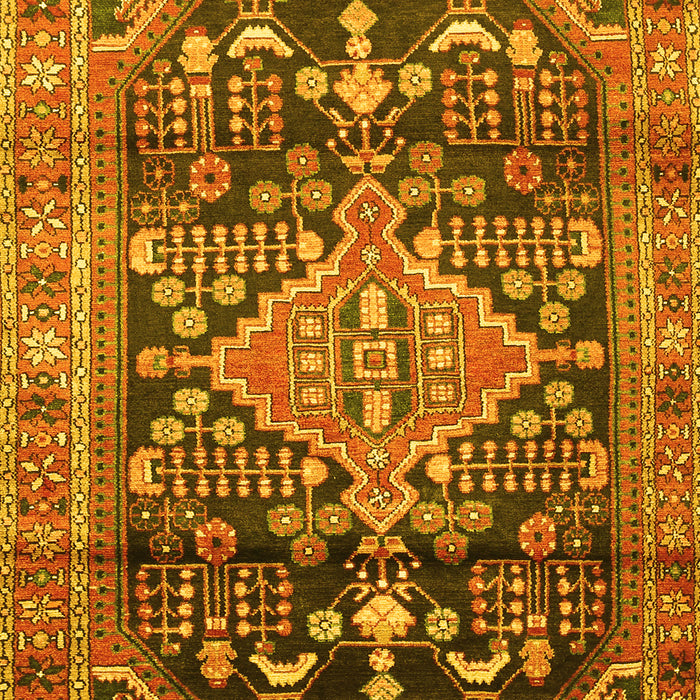 Machine Washable Persian Yellow Traditional Rug, wshtr612yw
