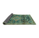 Sideview of Persian Turquoise Traditional Rug, tr612turq