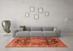 Machine Washable Persian Orange Traditional Area Rugs in a Living Room, wshtr612org