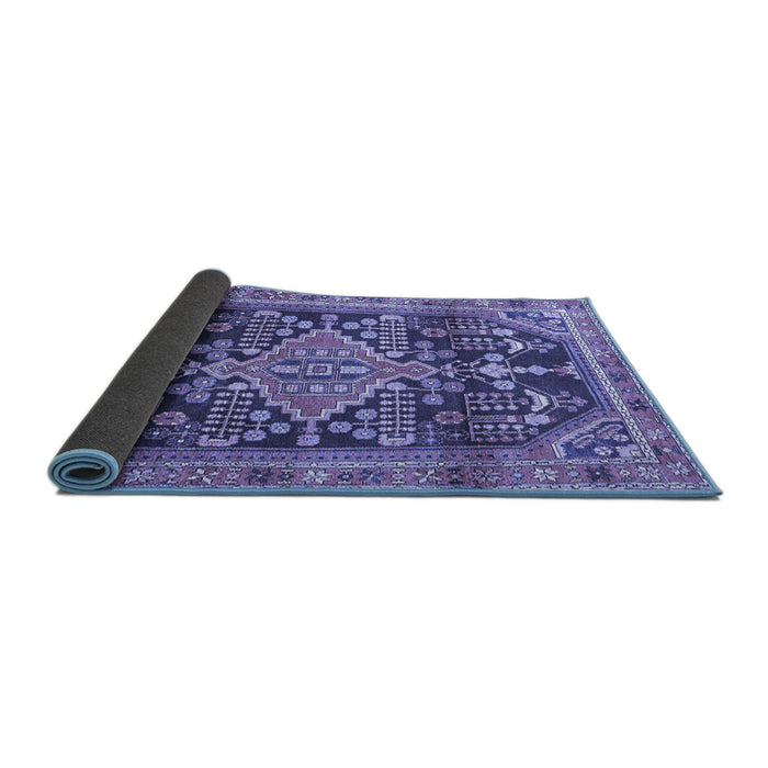 Sideview of Persian Blue Traditional Rug, tr612blu