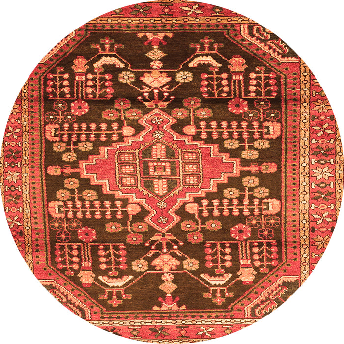 Square Persian Orange Traditional Rug, tr612org