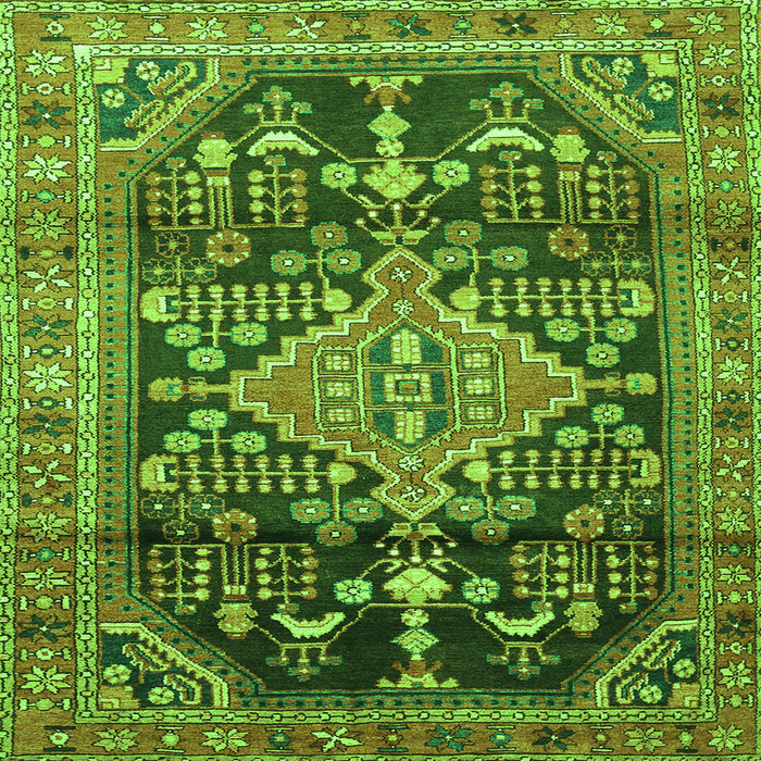 Serging Thickness of Persian Green Traditional Rug, tr612grn
