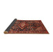 Sideview of Traditional Saffron Red Persian Rug, tr613