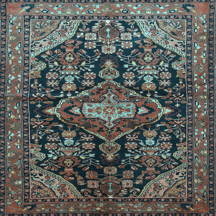 Square Persian Light Blue Traditional Rug, tr613lblu