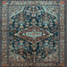 Square Persian Light Blue Traditional Rug, tr613lblu