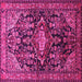 Square Persian Pink Traditional Rug, tr613pnk