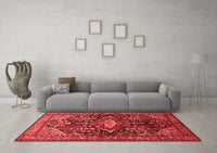 Machine Washable Persian Red Traditional Rug, wshtr613red