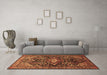 Machine Washable Persian Brown Traditional Rug in a Living Room,, wshtr613brn