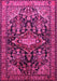 Machine Washable Persian Pink Traditional Rug, wshtr613pnk