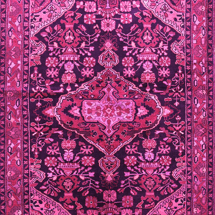 Machine Washable Persian Pink Traditional Rug, wshtr613pnk