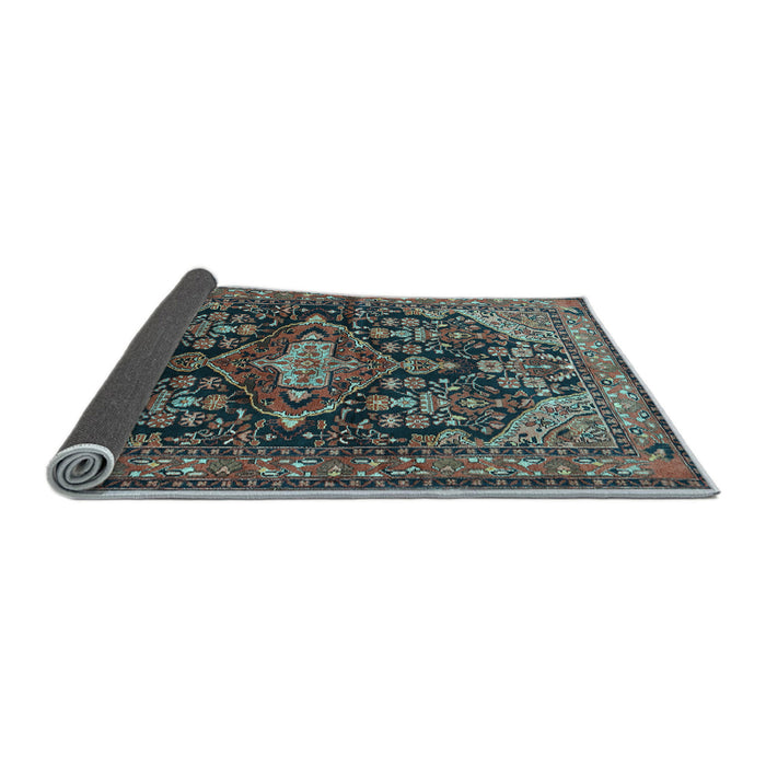 Sideview of Persian Light Blue Traditional Rug, tr613lblu