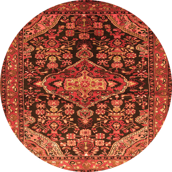 Machine Washable Persian Orange Traditional Area Rugs, wshtr613org