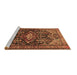 Sideview of Machine Washable Persian Brown Traditional Rug, wshtr613brn