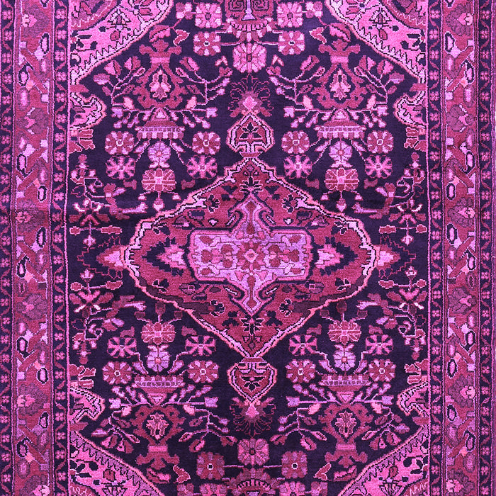 Machine Washable Persian Purple Traditional Area Rugs, wshtr613pur