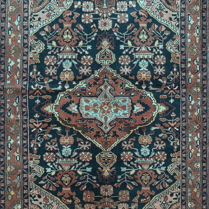 Machine Washable Persian Light Blue Traditional Rug, wshtr613lblu