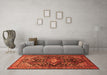 Machine Washable Persian Orange Traditional Area Rugs in a Living Room, wshtr613org