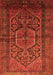 Serging Thickness of Machine Washable Persian Orange Traditional Area Rugs, wshtr614org