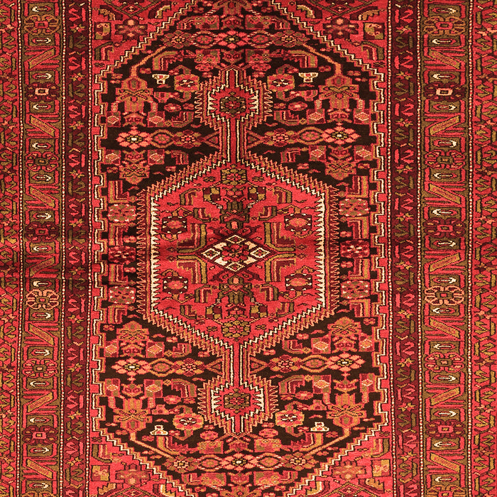 Serging Thickness of Machine Washable Persian Orange Traditional Area Rugs, wshtr614org