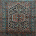 Square Persian Light Blue Traditional Rug, tr614lblu