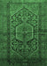 Machine Washable Persian Emerald Green Traditional Area Rugs, wshtr614emgrn