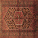 Square Machine Washable Persian Brown Traditional Rug, wshtr614brn