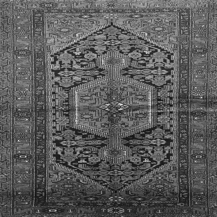Round Machine Washable Persian Gray Traditional Rug, wshtr614gry