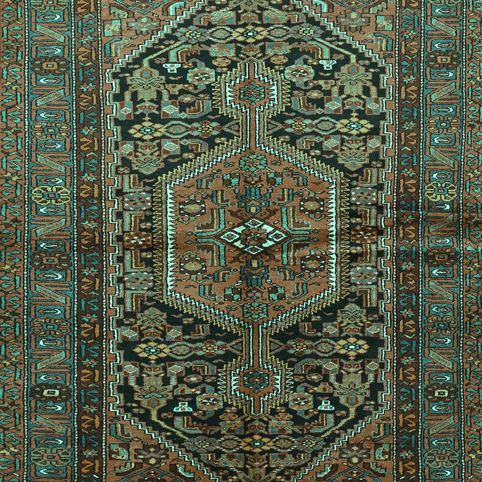 Machine Washable Persian Turquoise Traditional Area Rugs, wshtr614turq