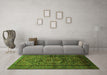 Machine Washable Persian Green Traditional Area Rugs in a Living Room,, wshtr614grn