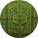 Machine Washable Persian Green Traditional Area Rugs, wshtr614grn